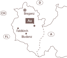 Lage von Au im Bregenzerwald